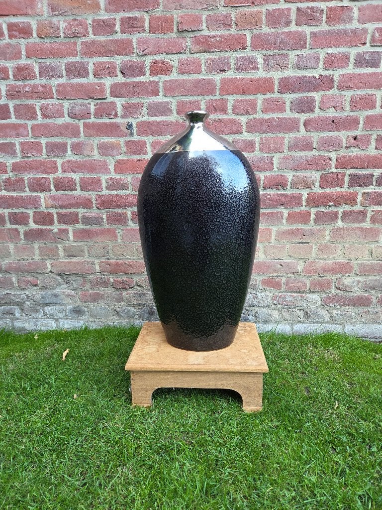 Grote vaas, Ophalen, Zwart, Zo goed als nieuw, 62 cm