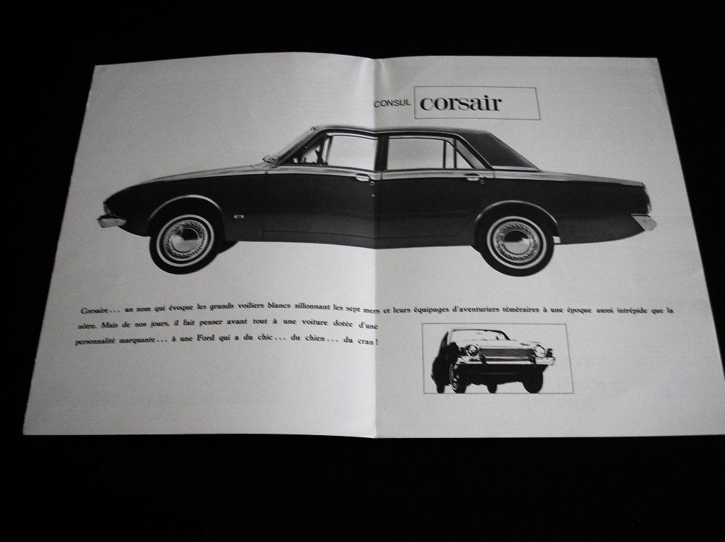 Ford Corsair, set van 2, franstalig, 1963, 1965, Ophalen of Verzenden, Gelezen, Ford