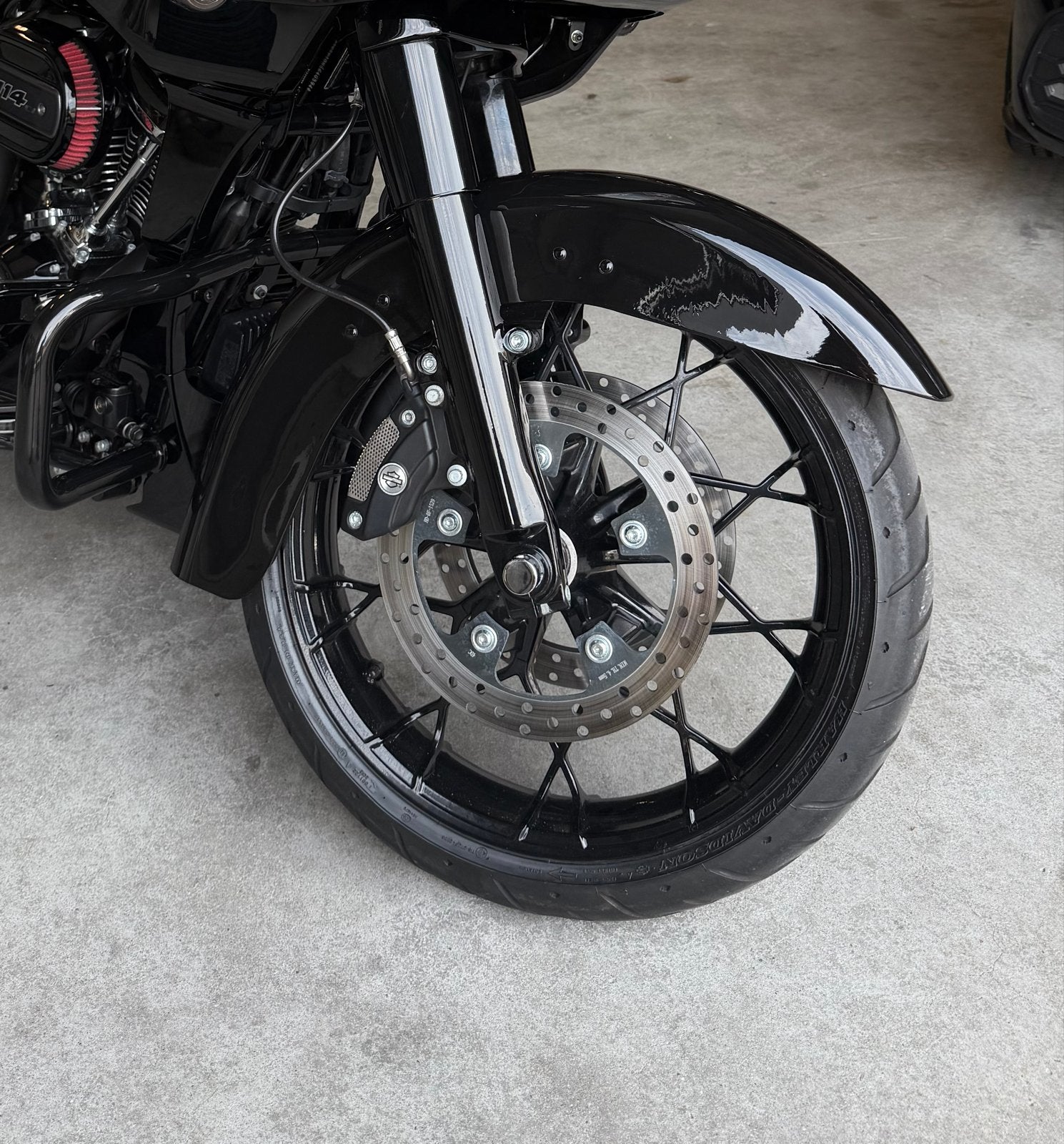 Voor spatbord Harley Davidson Touring tot 2023 Vivid Black, Ophalen of Verzenden, Gebruikt