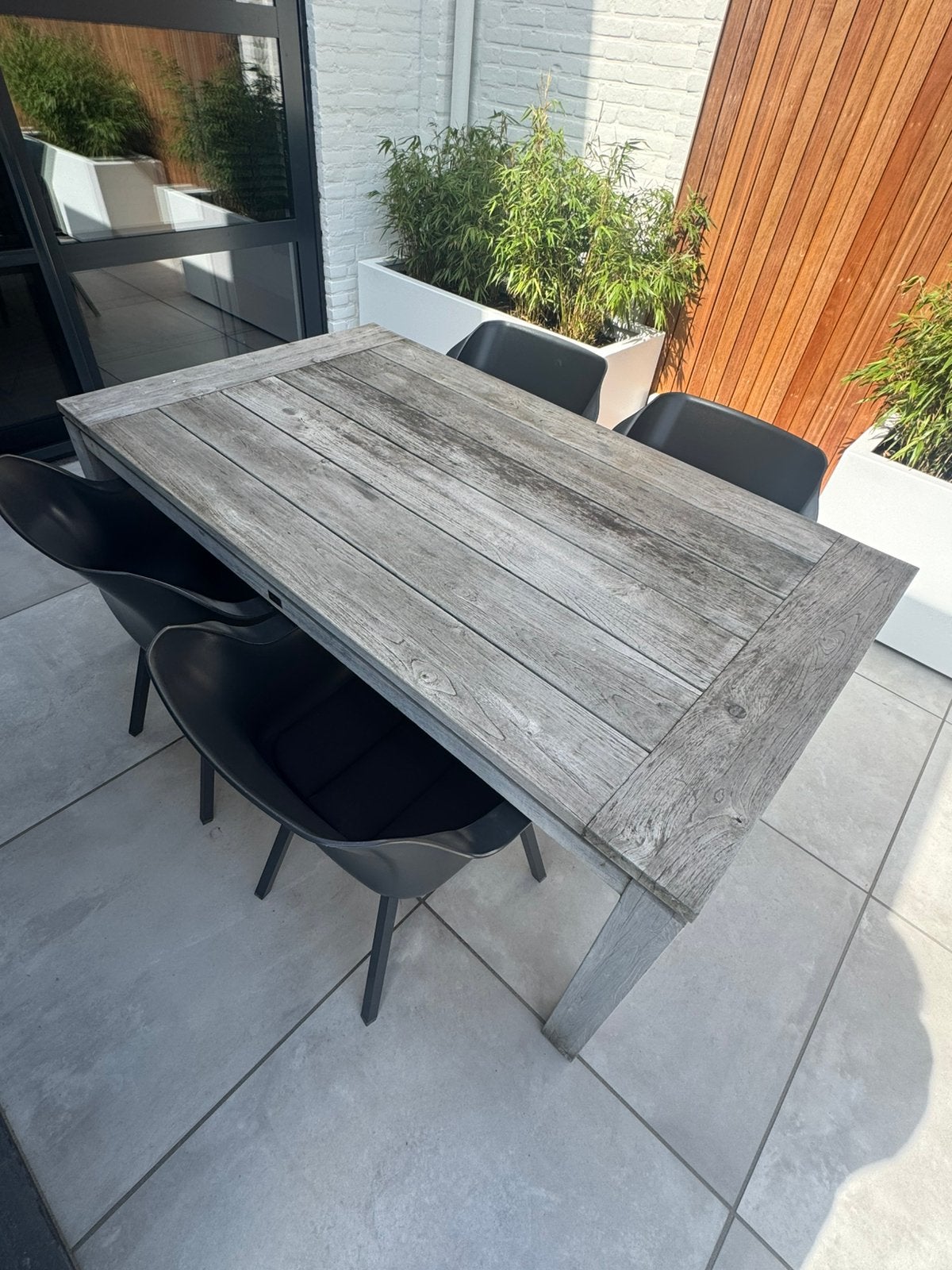 Tuinset 5-delig, Tuin en Terras, Ophalen, 4 zitplaatsen, Gebruikt, Teakhout