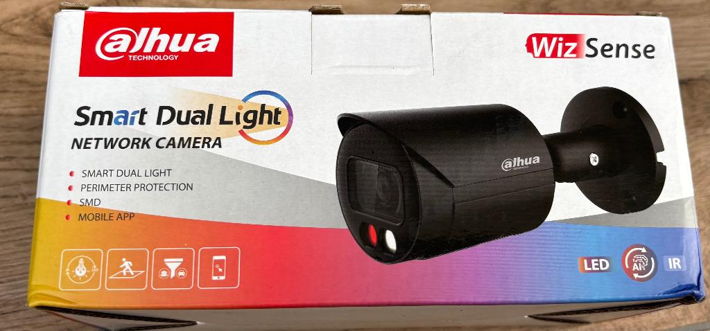 Dahua WizSense beveiligingscamera, zwart IP netwerk camera, Ophalen of Verzenden, Nieuw, Buitencamera