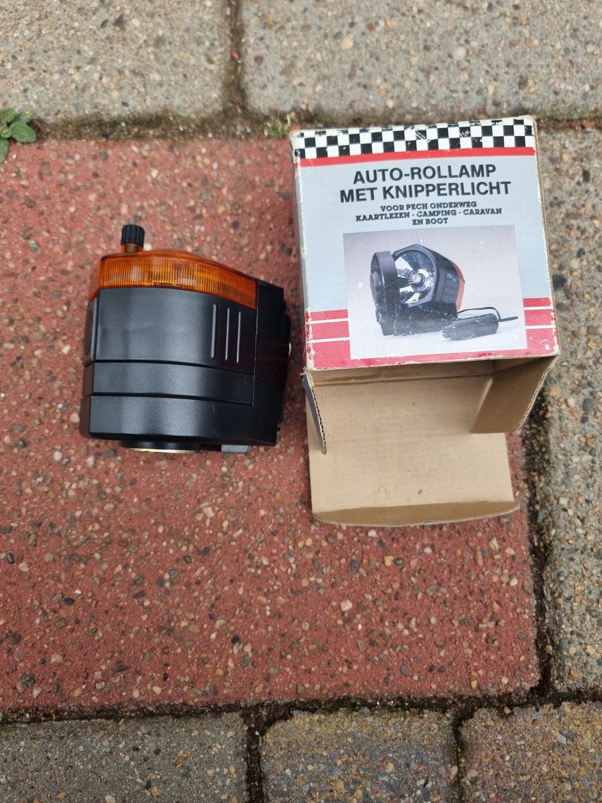 Auto-rollamp met knipperlicht - Vintage auto accessoire, Ophalen, Zo goed als nieuw
