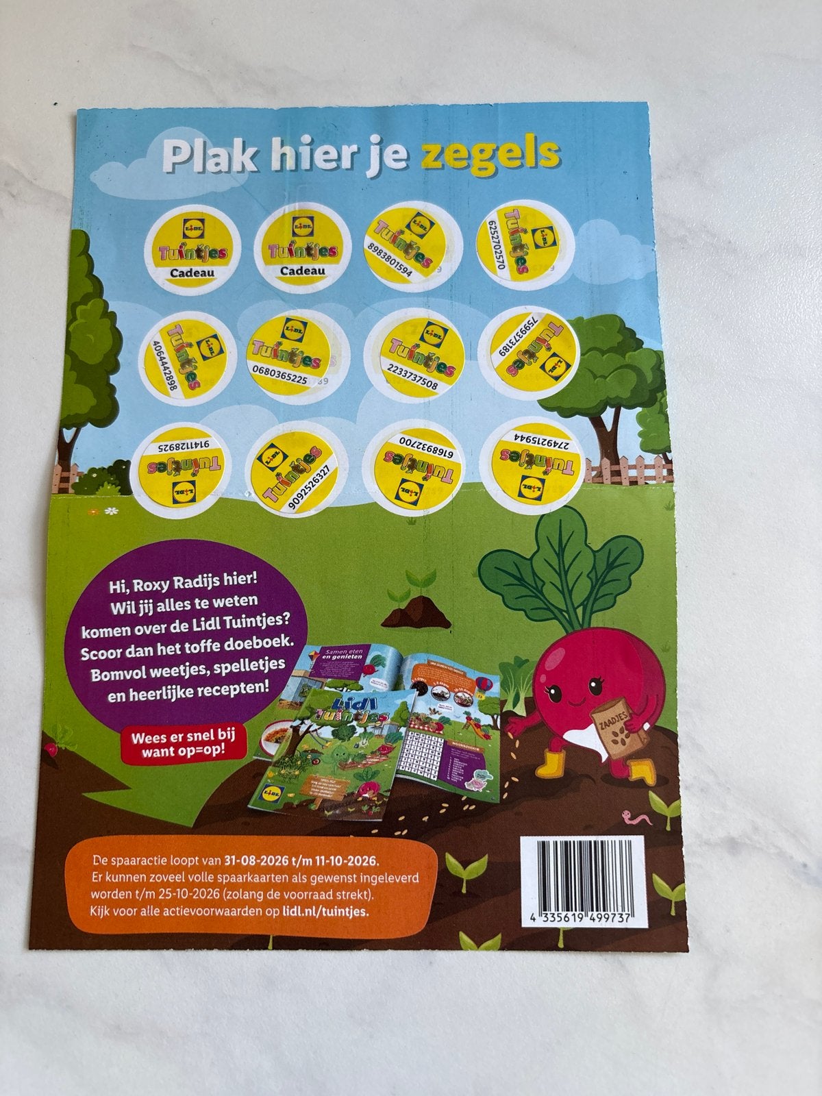 Lidl Tuintjes Volle Spaarkaart - Direct Inleveren!, Lidl, Ophalen of Verzenden