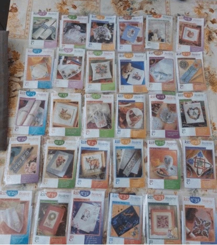 BORDUURKITS 30 STUKS, Hobby en Vrije tijd, Borduren en Borduurmachines, Ophalen of Verzenden, Nieuw, Handborduren, Borduurpakket