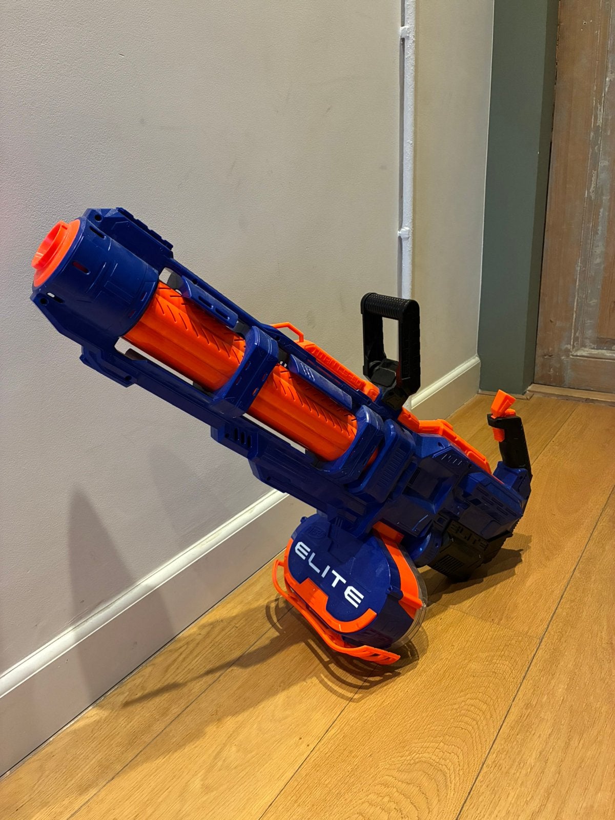 NERF minigun, Ophalen, Gebruikt