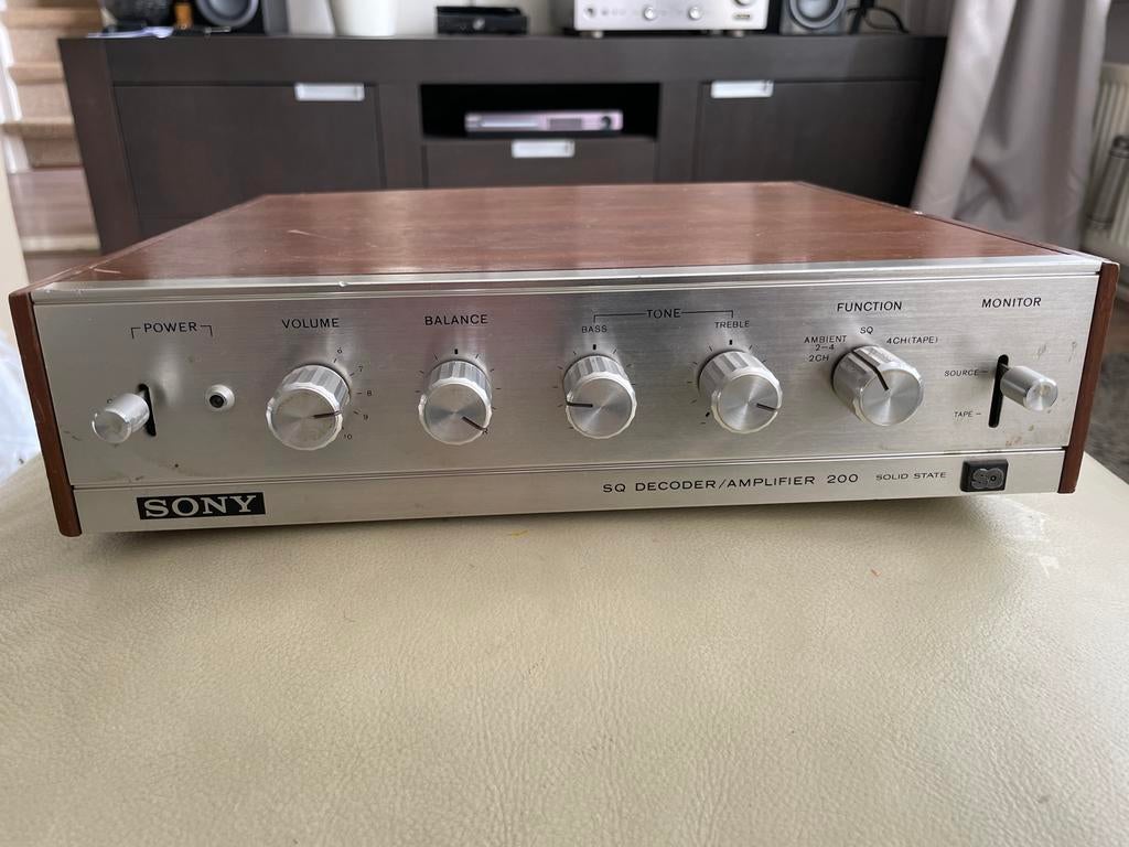 Vintage Sony SQ Decoder/Amplifier 200 - Solid State, Audio, Tv en Foto, Versterkers en Receivers, Ophalen of Verzenden, Sony, Minder dan 60 watt