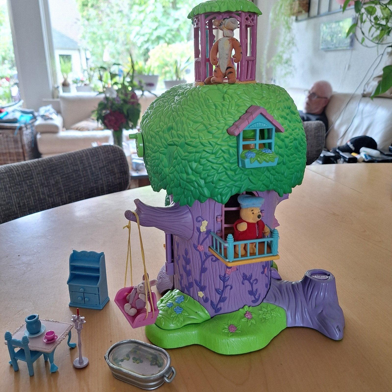 Winnie de Pooh Boomhuis Speelset met Figuren en Meubels, Ophalen of Verzenden, Zo goed als nieuw, Jongen of Meisje