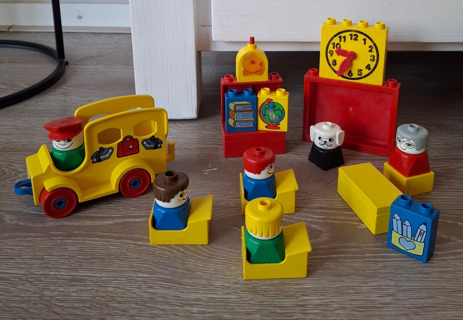 Retro school setje, Ophalen of Verzenden, Gebruikt, Duplo