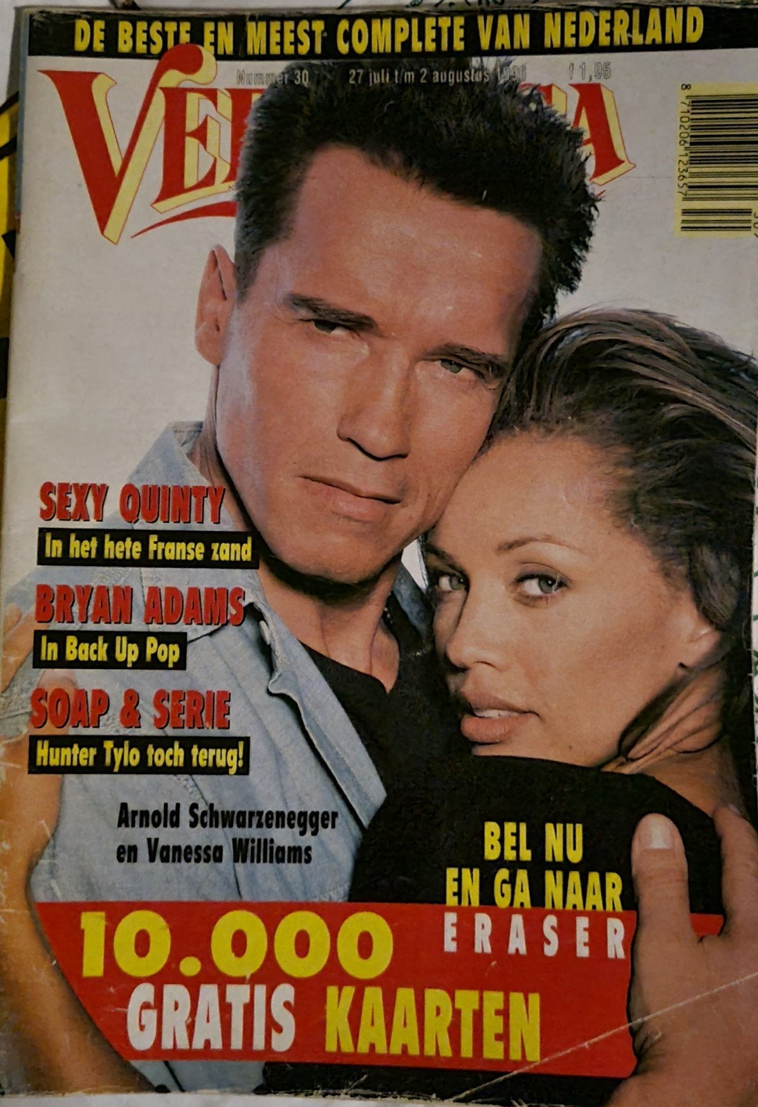 Veronica Arnold Schwarzenegger Augustus 1996, Verzamelen, Ophalen of Verzenden, 1980 tot heden, Knipsel(s)