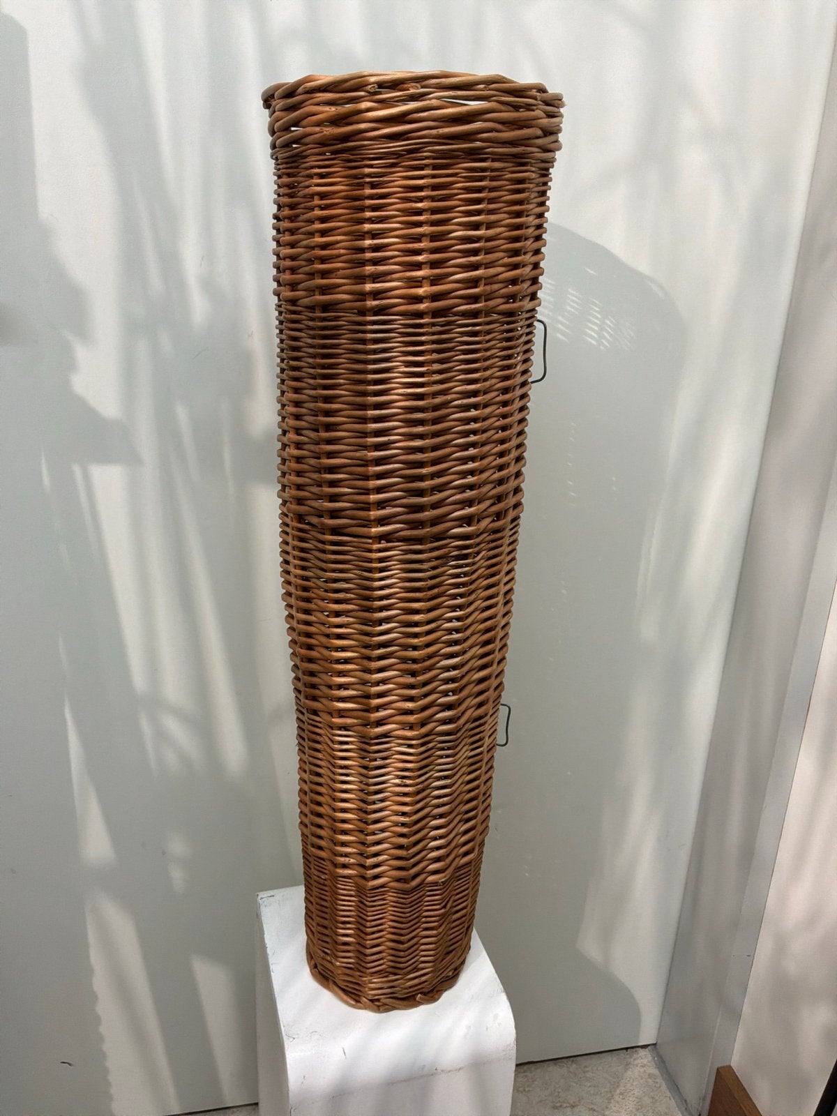 Hoge rieten mand - Vintage look - paraplumand, Verzenden, Nieuw