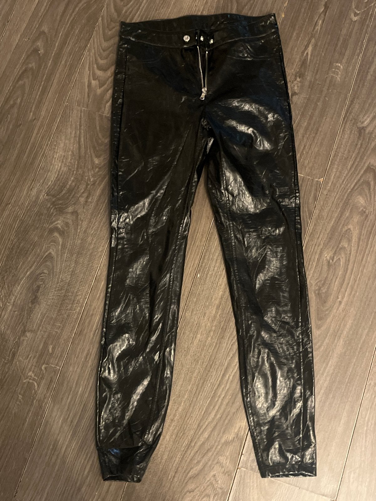 Coolcat zwarte lakbroek XS, Zwart, Ophalen of Verzenden, Zo goed als nieuw, Maat 34 (XS) of kleiner