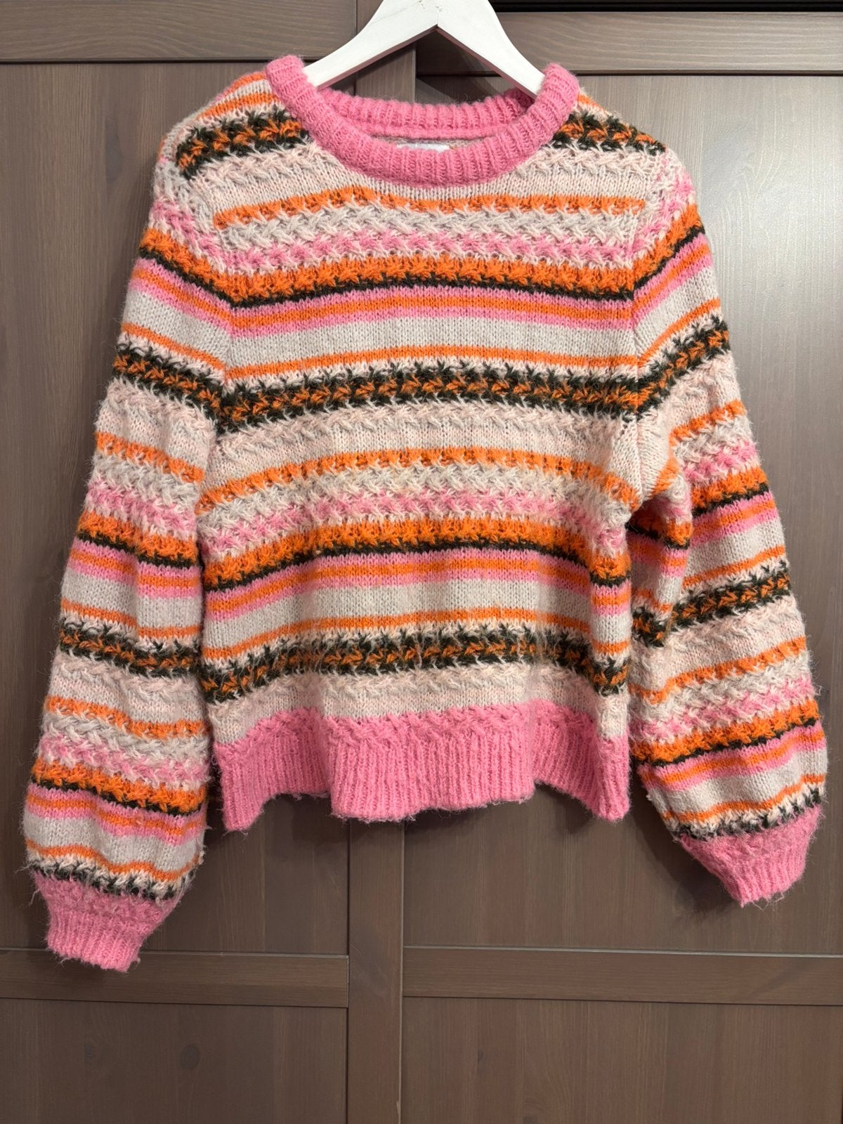 ONLY trui fluffy lollypop kleurtjes XL zgan, Ophalen of Verzenden, Zo goed als nieuw, Maat 46/48 (XL) of groter, Roze