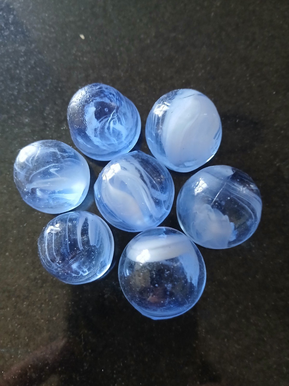 decoratie steentjes., Ophalen of Verzenden, Gebruikt, Glas, Blauw