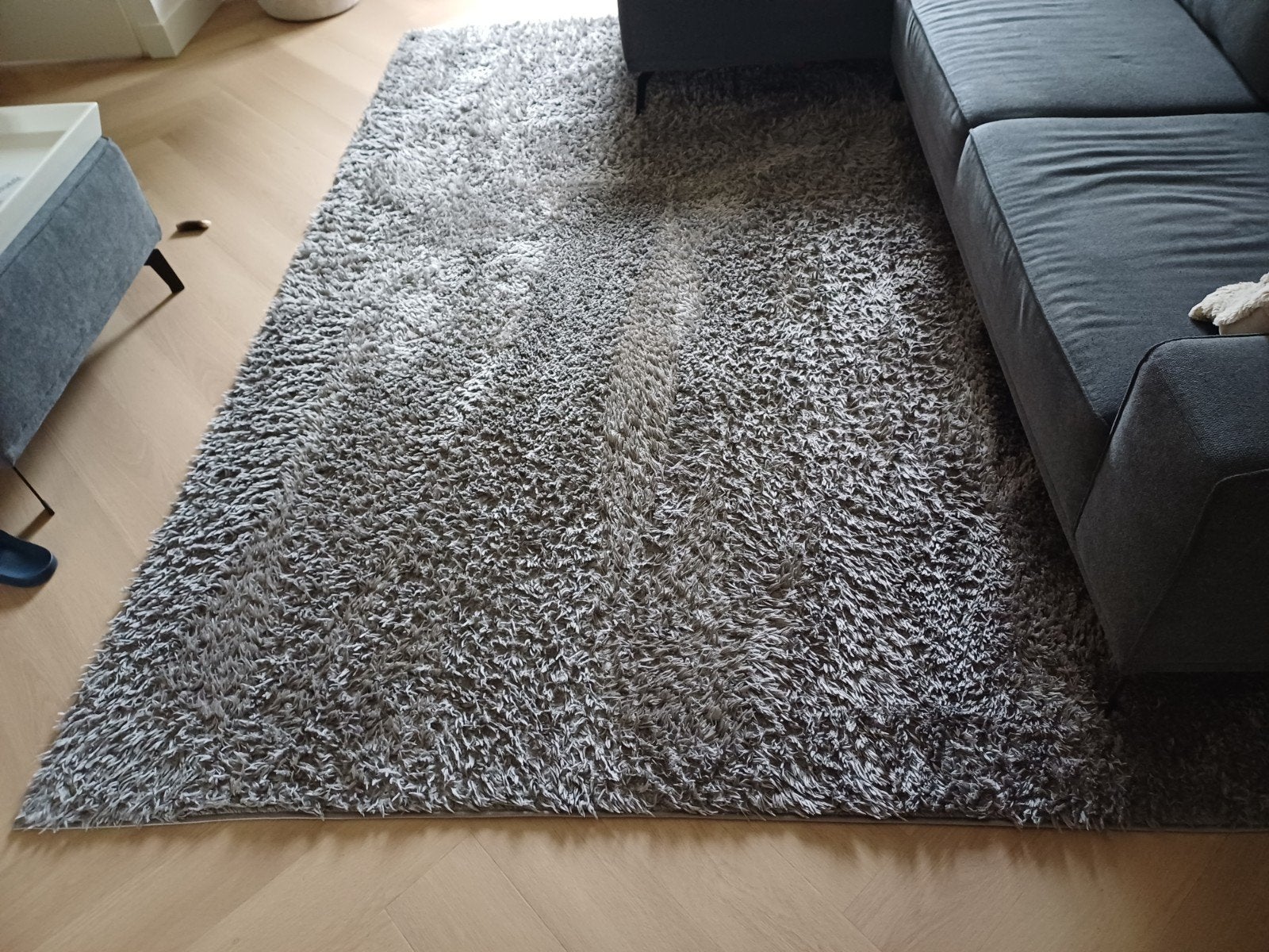 Shaggy vloerkleed - Blaze Grijs (200x290cm), Huis en Inrichting, Ophalen, Shaggy, Modern, 200 cm of meer, Zo goed als nieuw