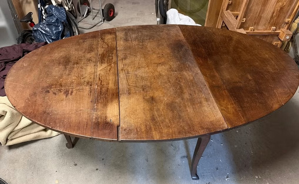 Antieke houten klaptafel - ovaal, Ophalen
