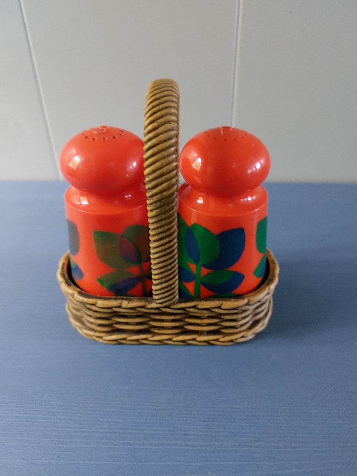 Vintage Emsa oranje peper-en zoutstel jaren 70, Ophalen of Verzenden, Huis en Inrichting