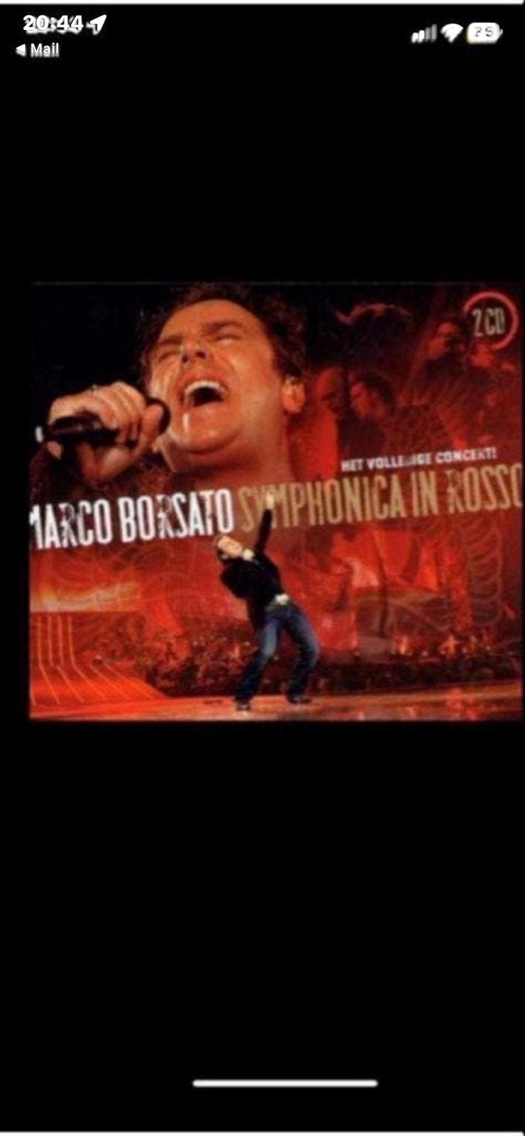 Marco Borsato - Symphonica in Rosso, Cd's en Dvd's, Ophalen of Verzenden, Gebruikt, Inclusief doosje
