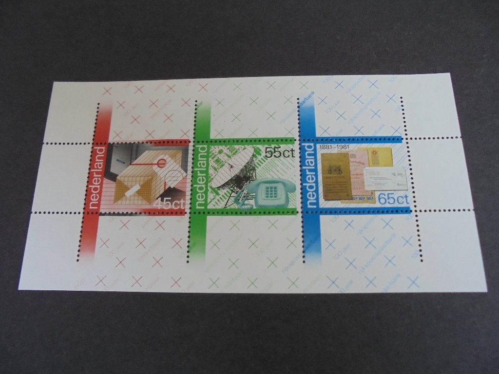 Postzegels 1981- 100 jaar P.T.T. Diensten, Verzenden, Na 1940, Postfris