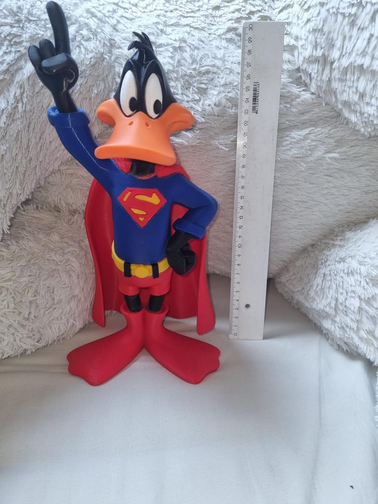 Daffy duck als super man beeld 30cm (looney tunes), Verzamelen, Ophalen of Verzenden, Nieuw, Fantasy