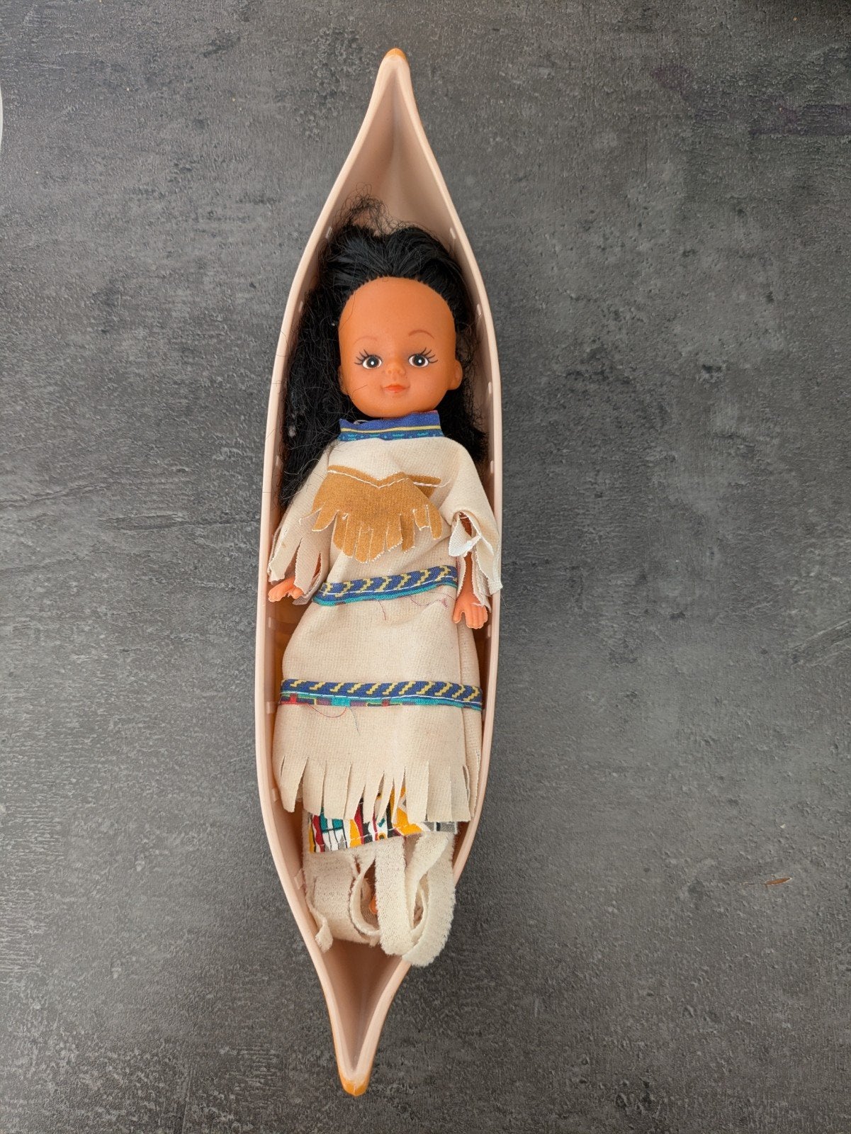 native American/ Indianen meisje met kano, Ophalen of Verzenden, Overige typen