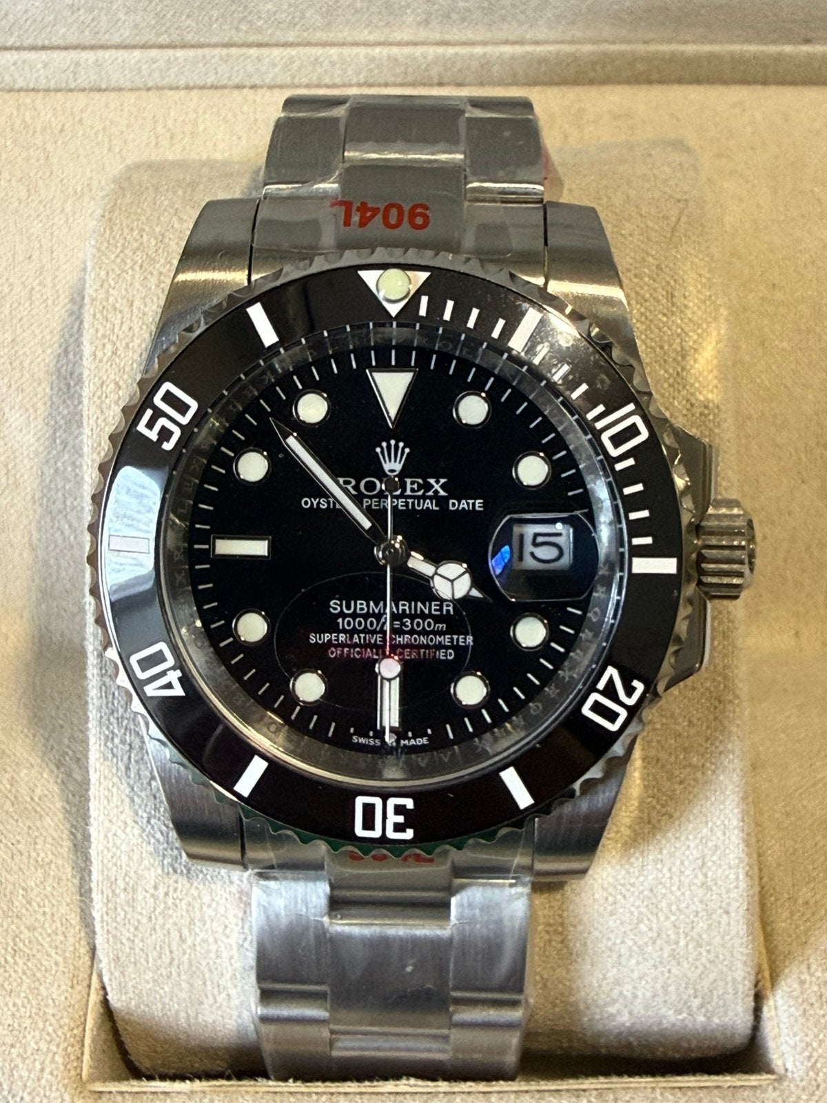 Rolex submariner zwart, Zwart, Nieuw, Ophalen of Verzenden, Waterdicht
