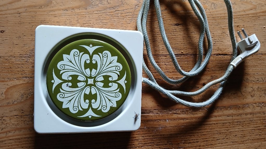 Vintage Daalderop warmhoud plaatje / thee lichtje, Ophalen, Overige merken, Groen, Overige typen