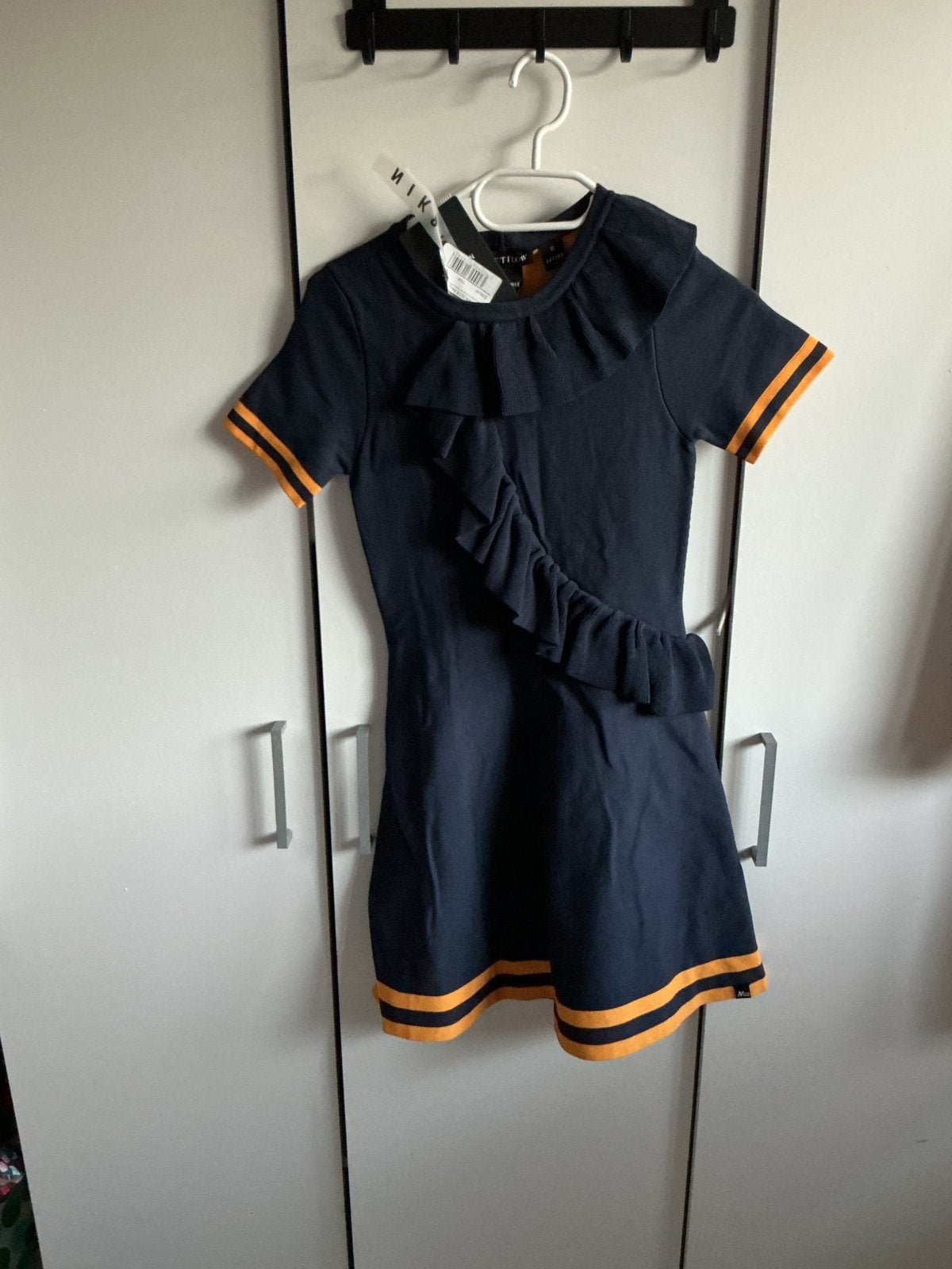 Nieuwe NIK&NIK Abigail Jurk Maat 14/164 Donkerblauw, Ophalen of Verzenden, Nieuw, Meisje, Jurk of Rok