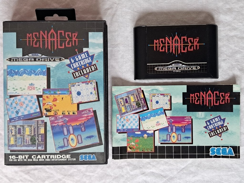 Menacer 6-Game Cartridge - SEGA Mega Drive, Spelcomputers en Games, Games | Sega, Gebruikt, Shooter, Verzenden, 2 spelers