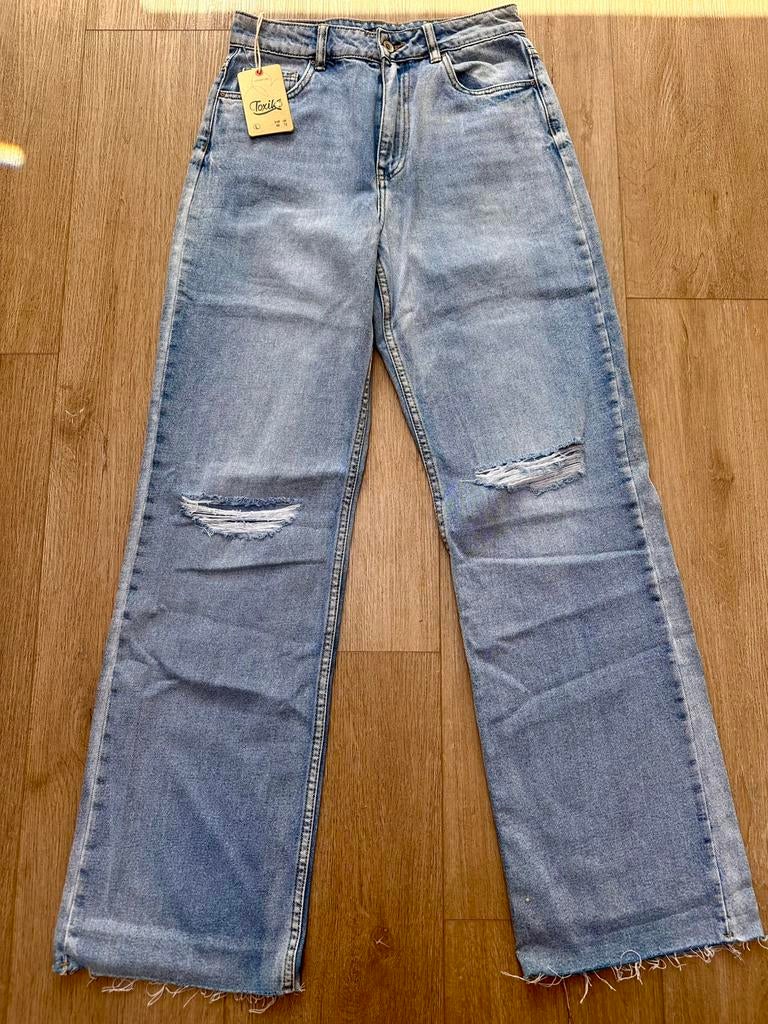 NIEUW Wide leg jeans Toxic - maat S, Kleding | Dames, Ophalen of Verzenden, Zo goed als nieuw, Blauw, W28 - W29 (confectie 36)