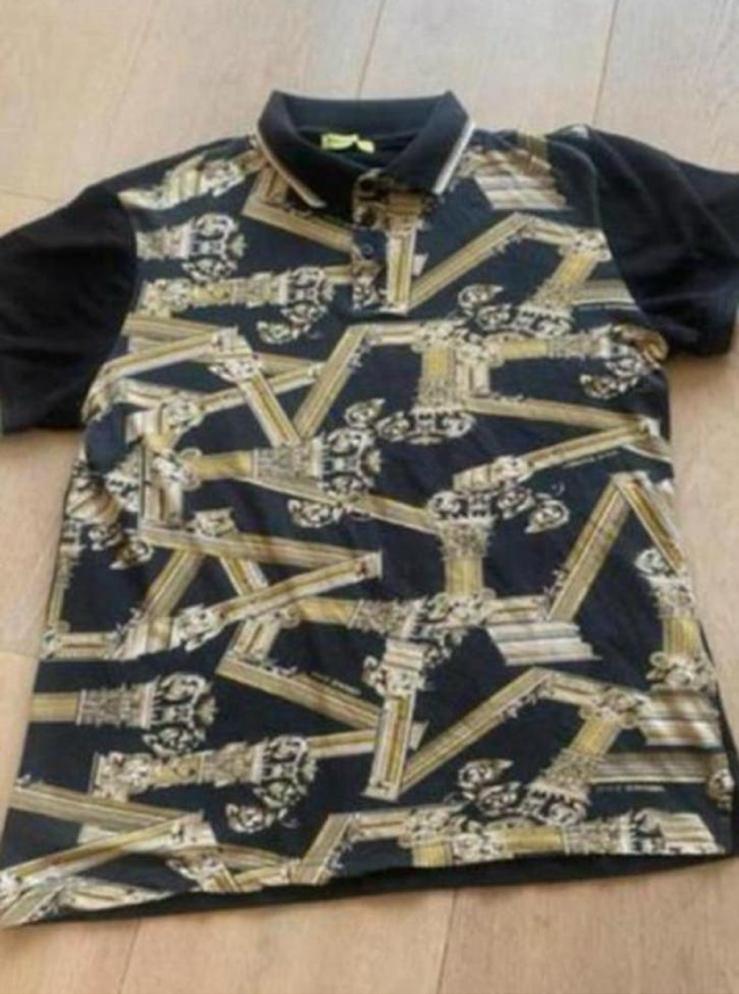 Versace polo L, Ophalen of Verzenden, Zo goed als nieuw, Maat 52/54 (L), Zwart