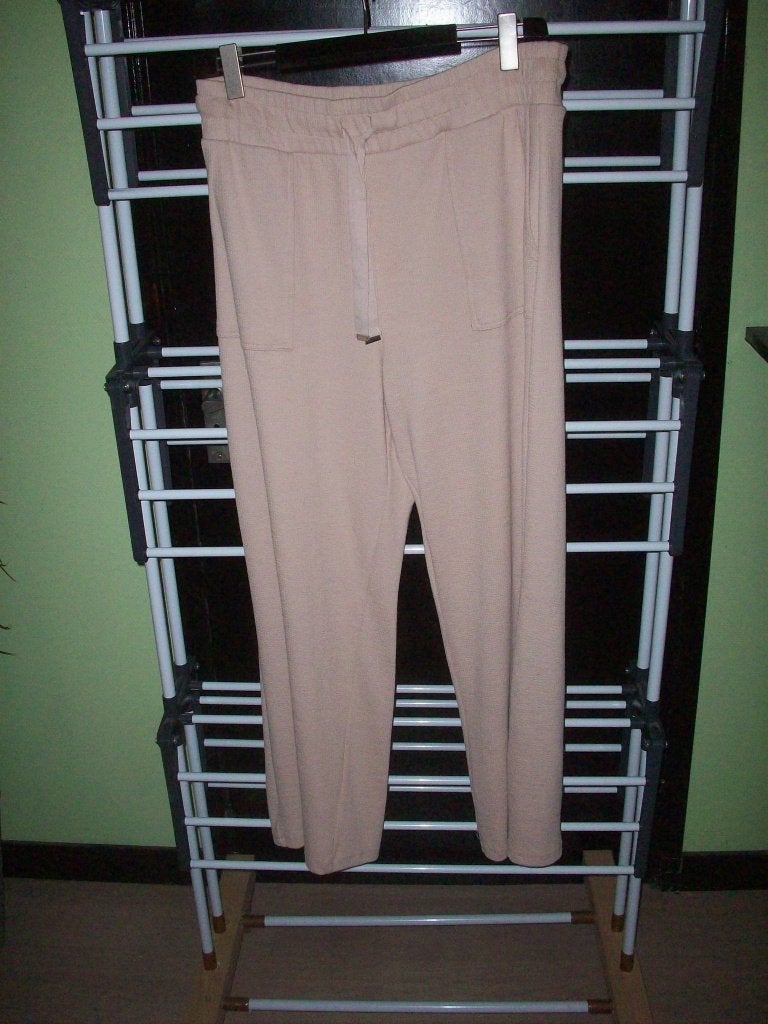 Damens legging fijne rip broek, Ophalen, Zo goed als nieuw, Beige, Lang
