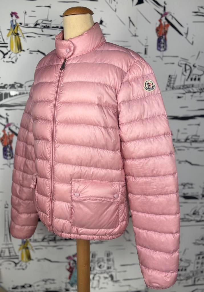 Moncler roze Lans donsjas lente zomer maat 2 (950 euro), Moncler EU, Ophalen of Verzenden, Zo goed als nieuw, Moncler