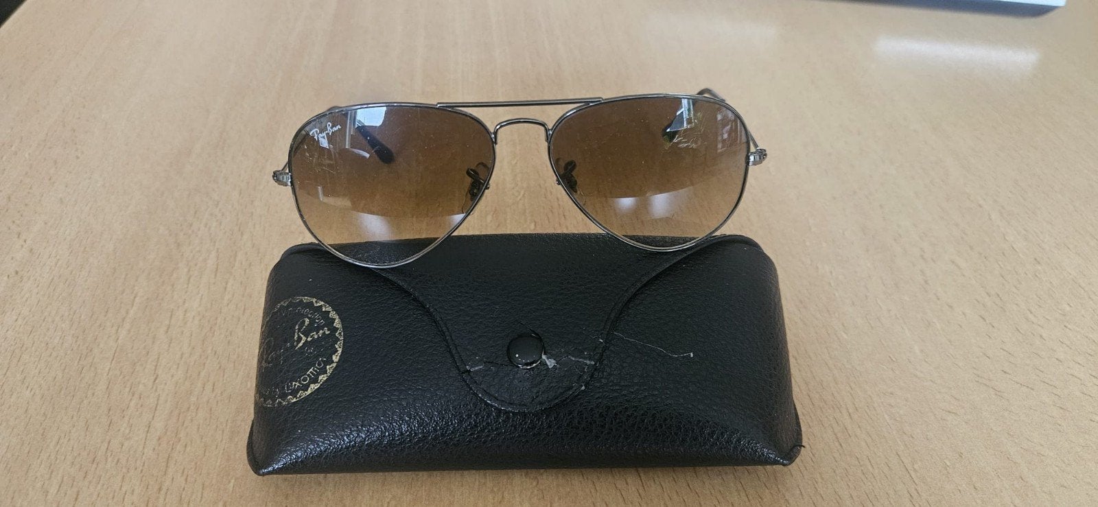 Originele Ray-Ban Aviator RB 3025 Pilot Zonnebril, Zonnebril, Bruin, Ophalen of Verzenden, Zo goed als nieuw