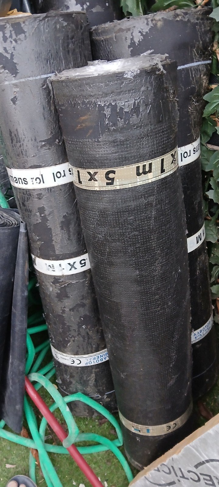 Bitumen dakdekking, Doe-het-zelf en Verbouw, Dakpannen en Dakbedekking, Nieuw, Dakleer, Overige materialen, Zwart, 15 m² of meer