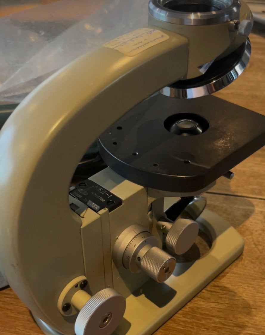 ️ Vintage LOMO Biolam M6P-1 Microscoop  (CCCP) in kist, Audio, Tv en Foto, Optische apparatuur | Microscopen, Ophalen of Verzenden