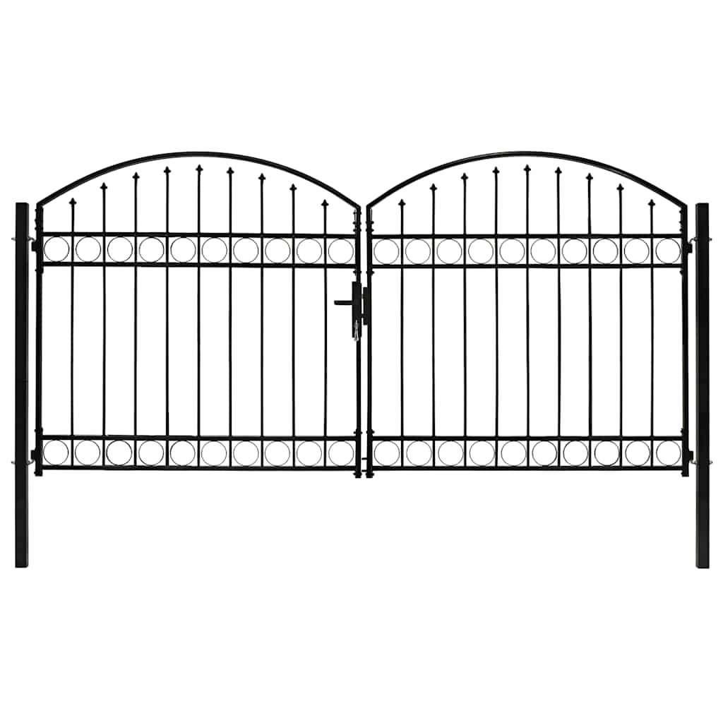 IJzeren tuinpoort hek poort draaihek 3x1,25 m GRATIS BEZORGD, Met poort, Verzenden, Nieuw, Spijlenhekwerk