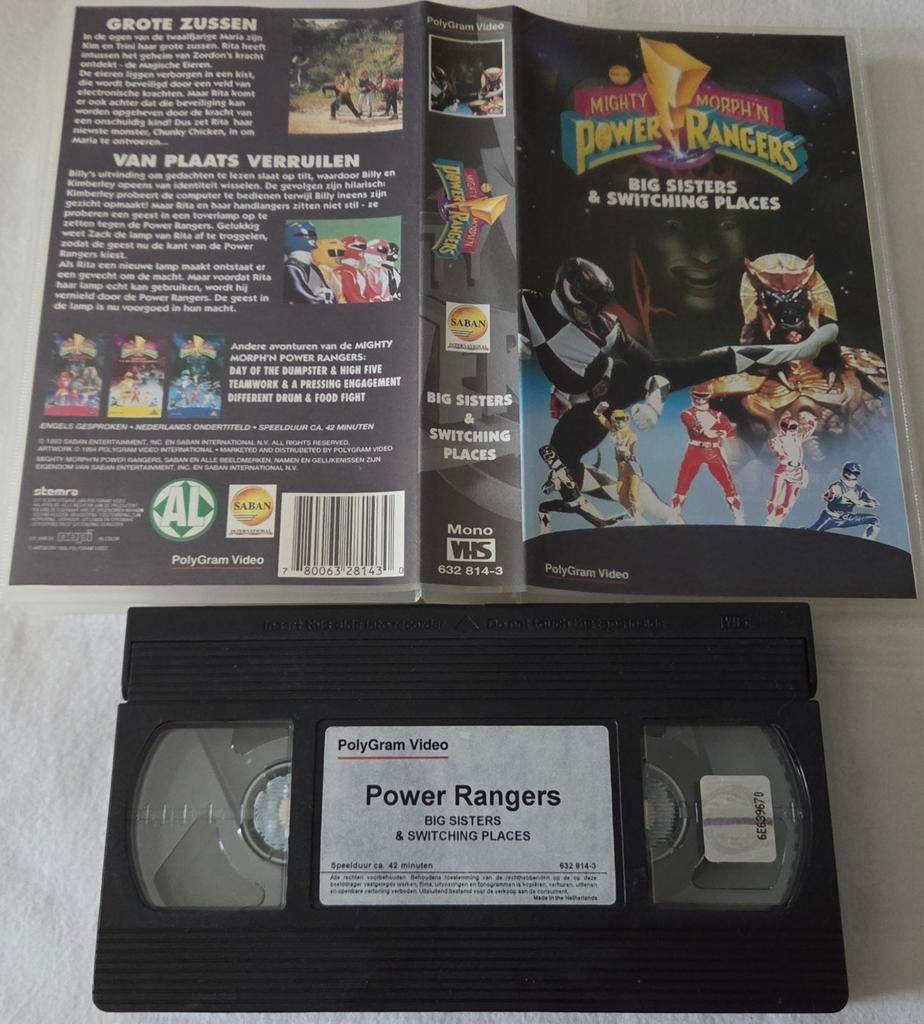 Mighty Morphin Power Rangers Big Sisters VHS Kinderen/Jeugd, Cd's en Dvd's, VHS | Kinderen en Jeugd, Alle leeftijden, Ophalen of Verzenden