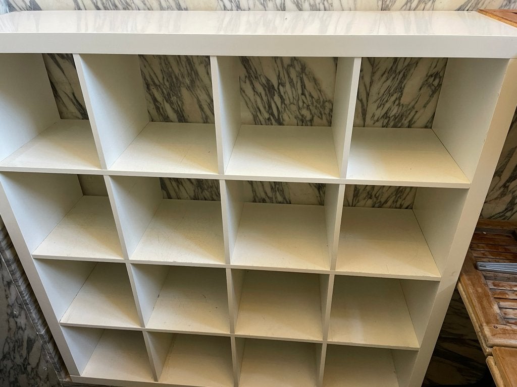 IKEA Kallax Vakkenkast met 16 vakken - Gebruikt, Huis en Inrichting, Kasten | Boekenkasten, Ophalen, Met plank(en), Kunststof