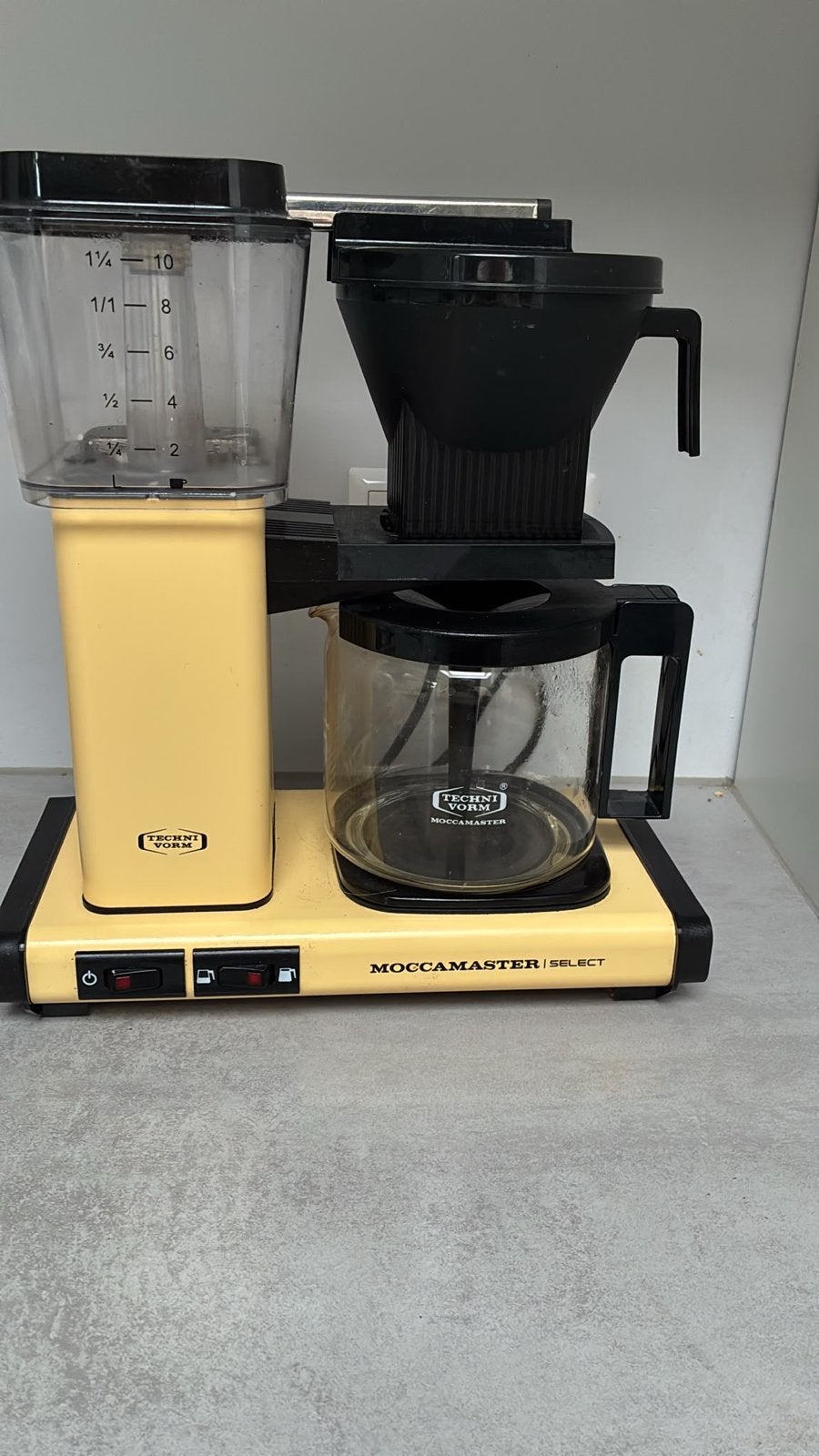 Moccamaster Select Koffiezetapparaat - Geel, Ophalen, Gebruikt, 10 kopjes of meer, Koffiemachine