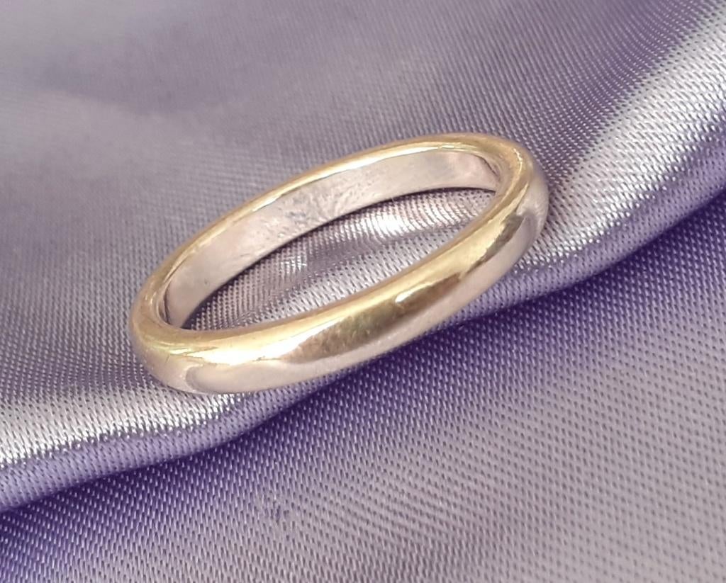 Ring vintage dun zilver '60, 19 tot 20, Nieuw, Ophalen of Verzenden, Dame of Heer