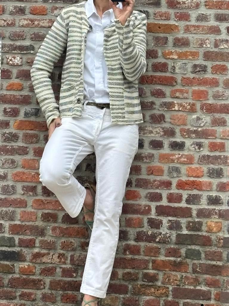 Gebreid vest jasje by -Bar, Maat 38/40 (M), Beige, Ophalen of Verzenden, Zo goed als nieuw