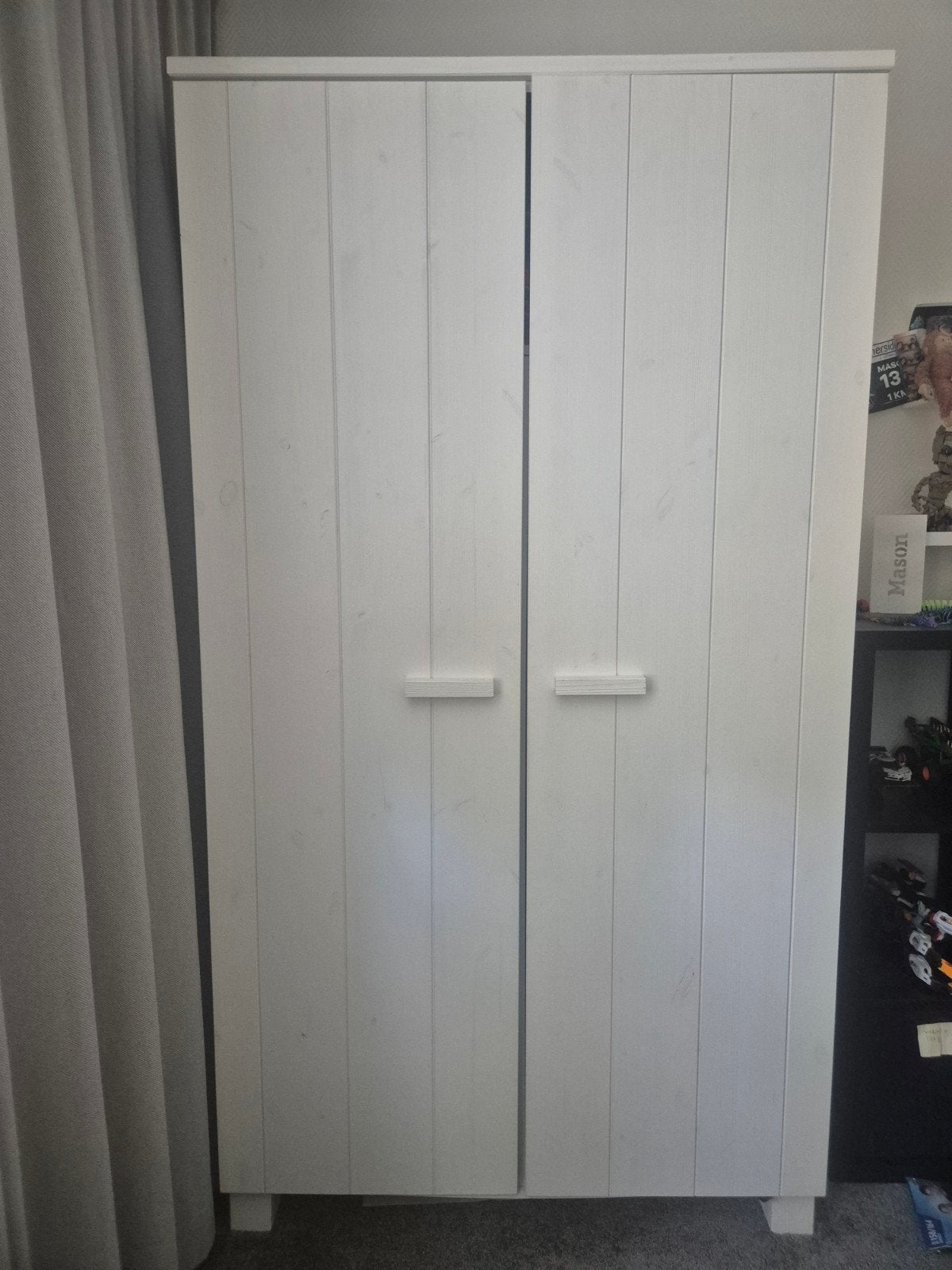 Woood 2 deurs kledingkast Robin, Ophalen, Met deur(en), Gebruikt, 100 tot 150 cm