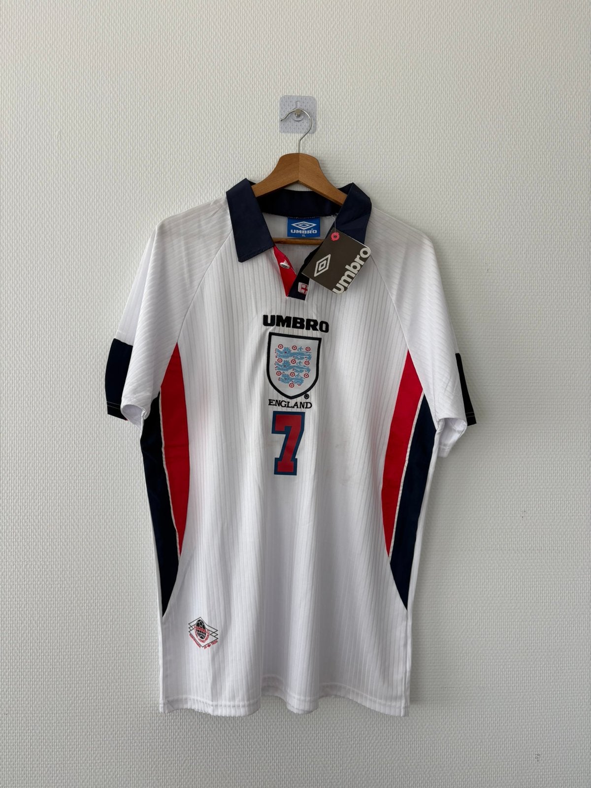 England Beckham Retro Jersey Size XL, Ophalen of Verzenden, Zo goed als nieuw, Buitenlandse clubs, Shirt