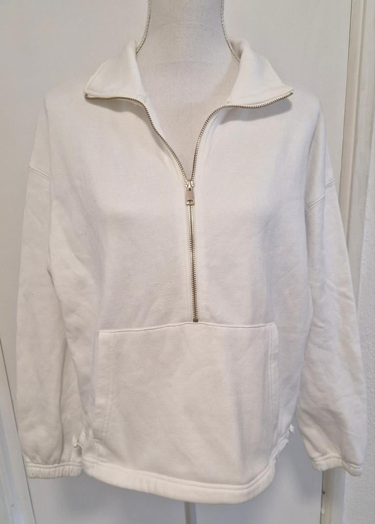 Witte AMISU Half-Zip Sweater - Maat M - Heerlijk zacht, Ophalen of Verzenden, Zo goed als nieuw, Wit