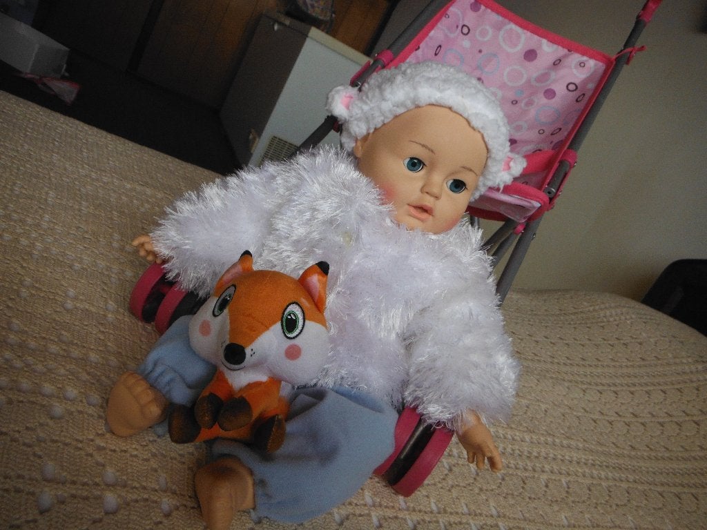 baby pop met buggy, Ophalen, Zo goed als nieuw, Babypop