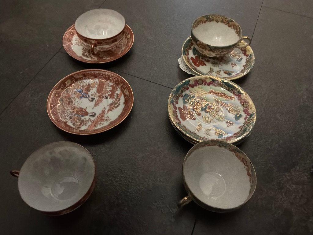 Chinese Thee schotels, Ophalen, Gebruikt, Vintage, Kop(pen) en/of Schotel(s)