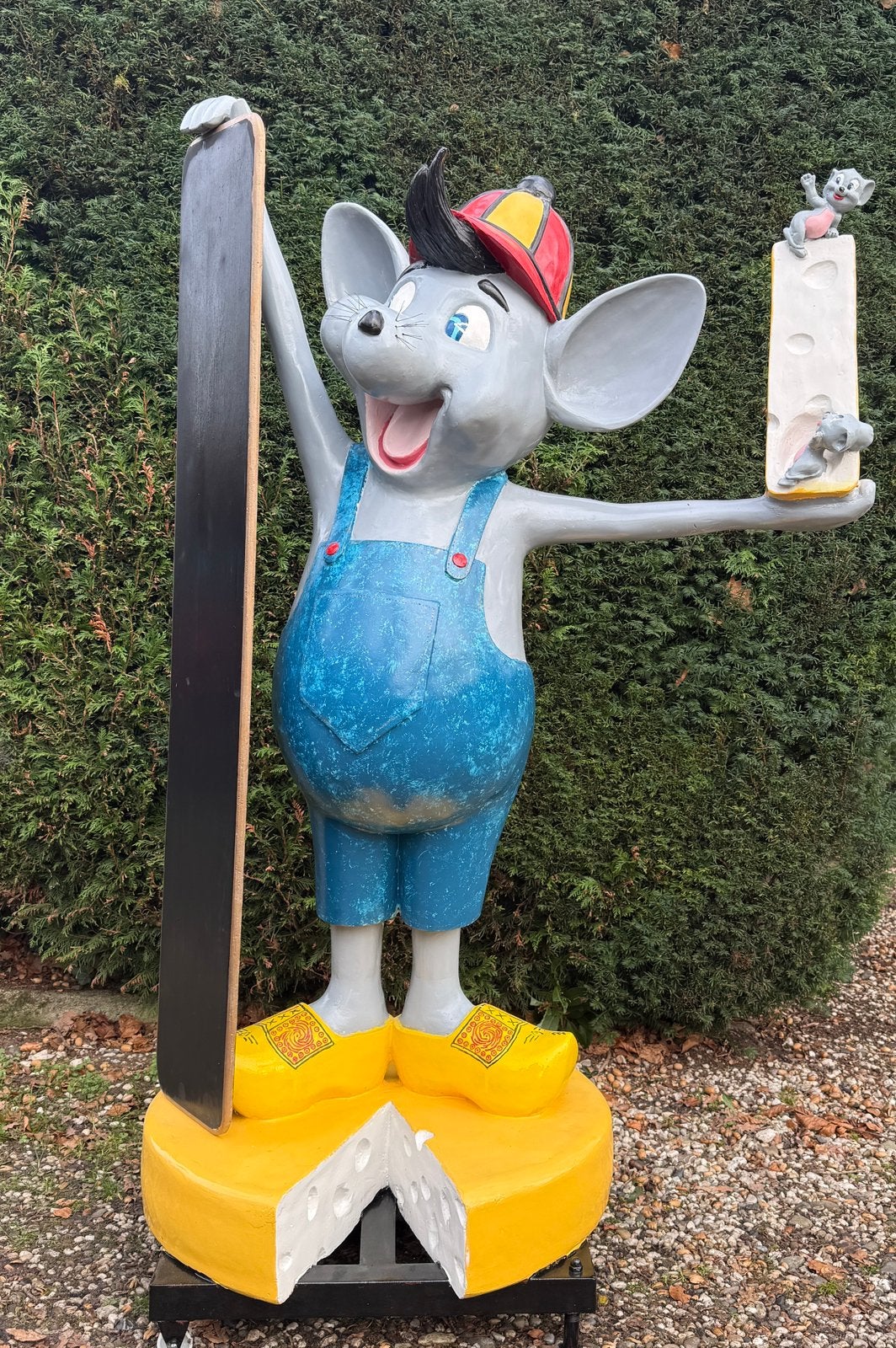 Levensgrote muis met kaas&krijtbord  kaasmuis (168 cm), Ophalen, Zo goed als nieuw