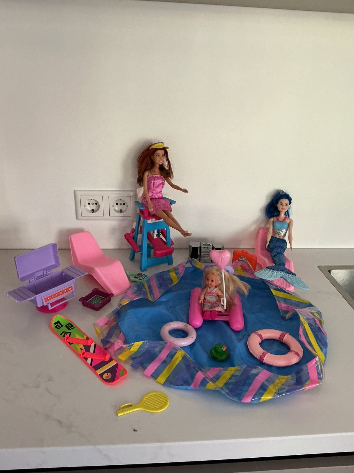 Barbie poppen en accessoires, inclusief zeemeermin, Ophalen of Verzenden, Gebruikt, Barbie