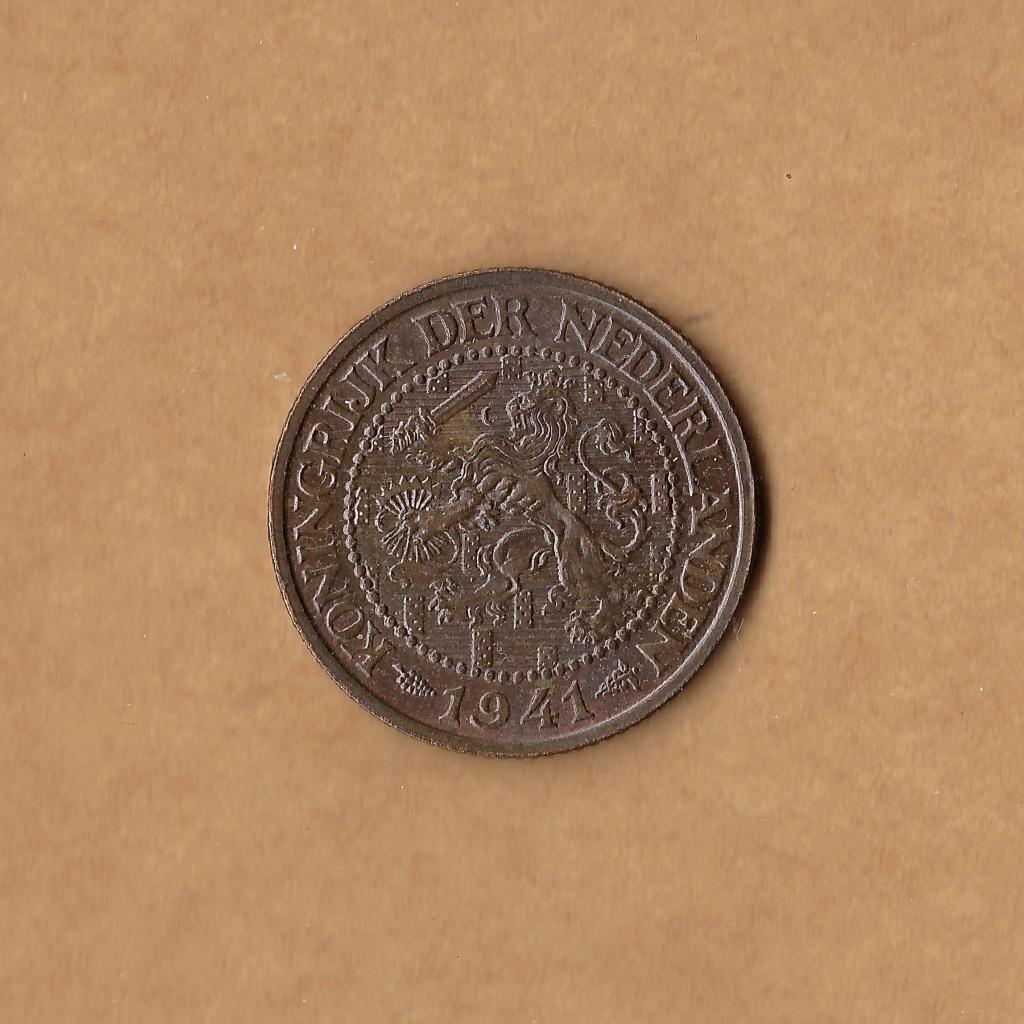 2 1/2 cent (halve stuiver) 1941 Wilhelmina, Postzegels en Munten, Munten | Nederland, Ophalen of Verzenden, Koningin Wilhelmina