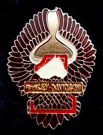 Harley- Davidson pin met vleugels- bruin, Verzenden, Nieuw, Transport, Speldje of Pin